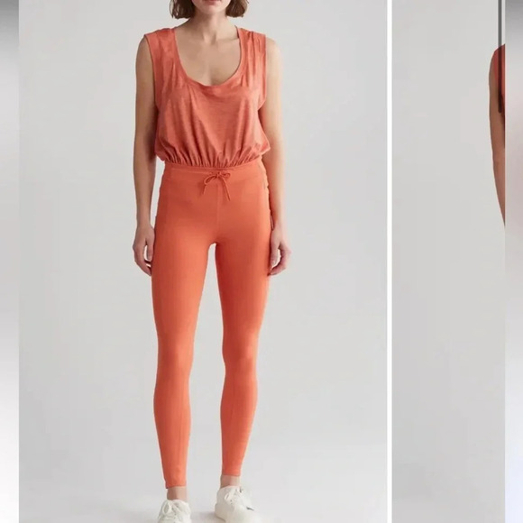 Free People Movement - Off To The Races Onesie - Size XS - Copper Orange - Picture 1 of 12
